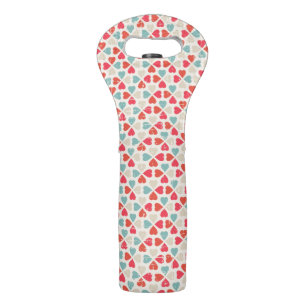 Retro Valentine's Day Pattern Wine Bag