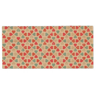Retro Valentine's Day Pattern Wood USB Flash Drive