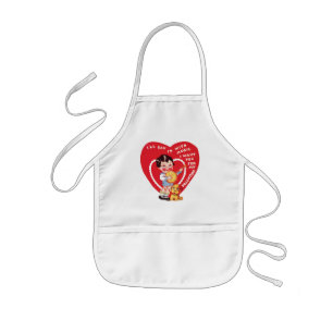Retro Valentine's Day, Vintage Boy Music Banjo Kids' Apron