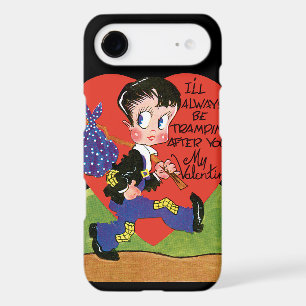 Retro Valentine's Day, Vintage Hobo Boy Heart iPhone 17 Air Case