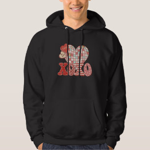 Retro Valentine's Day XOXO Love Disco Heart Valent Hoodie