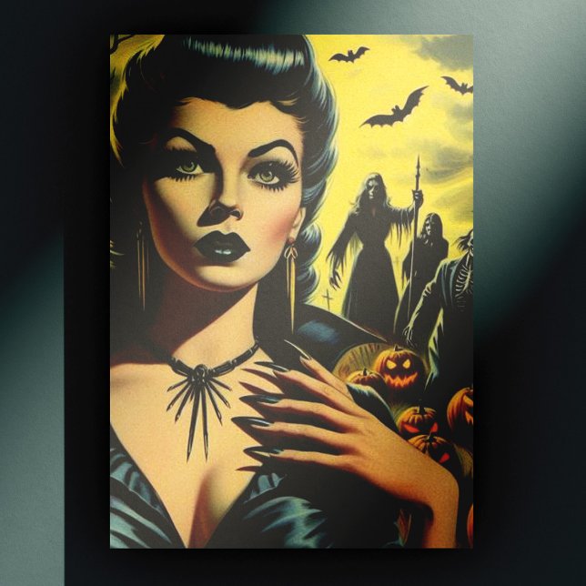 Retro Vampire Girl Postcard (Creator Uploaded)