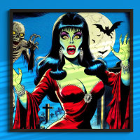 Retro Vampire Woman Comics