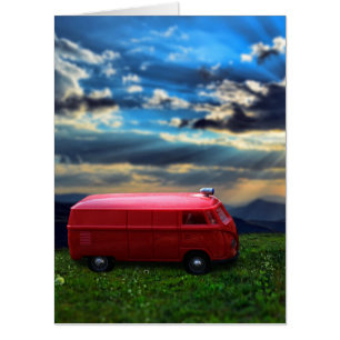 RETRO VAN GIGANTIC HUGE BIRTHDAY GREETING CARD