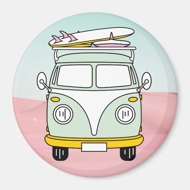 Retro Van Magnet (Front)