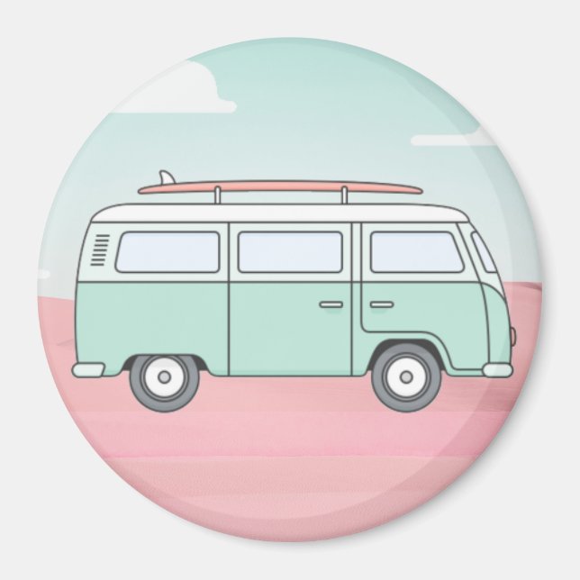 Retro Van Magnet (Front)