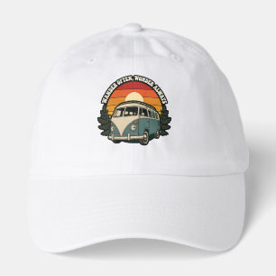 Retro Van Road Trip Sunset Wanderlust Sticker Hat