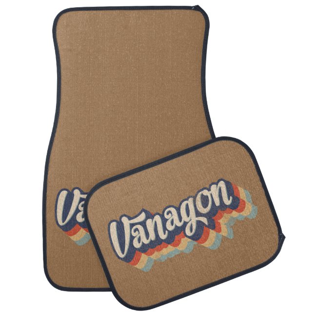 Retro Vanagon T3 Text cool Style Car Floor Mat (Set)