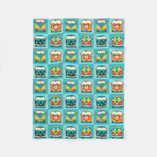Retro Vans Fleece Blanket (Front)