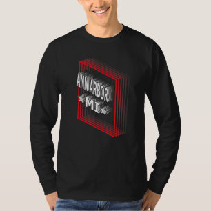 Retro Vaporwave Ann Arbor Michigan MI T-Shirt