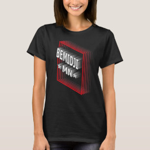 Retro Vaporwave Bemidji Minnesota MN T-Shirt