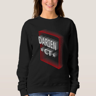 Retro Vaporwave Darien Connecticut CT Sweatshirt