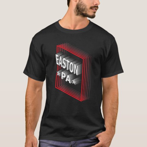 Retro Vaporwave Easton Pennsylvania PA T_Shirt