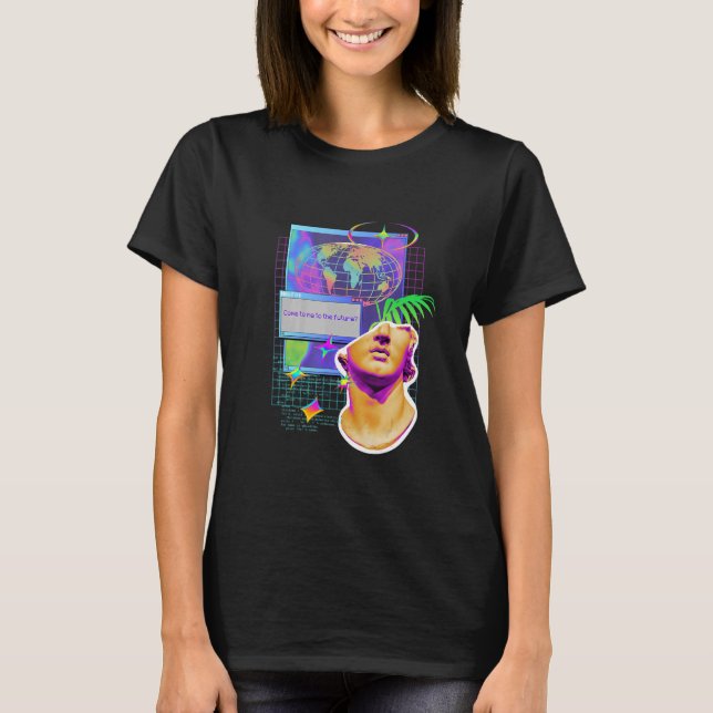 Retro Vaporwave Error Code Computer IT Nerd Geek G T-Shirt (Front)