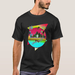 Retro Vaporwave Skateboard 90s Laser Flip Skating T-Shirt
