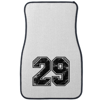 Retro Varsity Number 29 Sports Graphic – Distresse Car Floor Mat