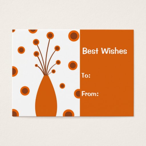 Customizable Retro vase Best Wishes : Card Business Card Template