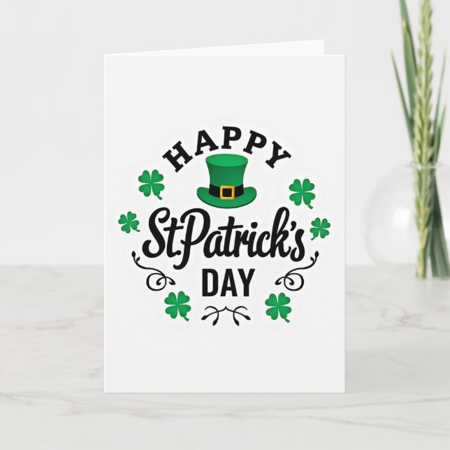Retro Vector Art Happy Day Card (Front)