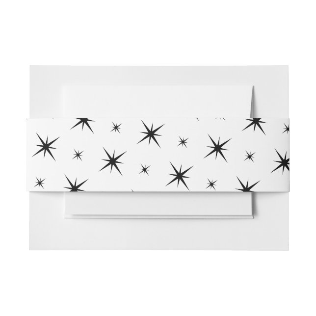 Retro Vegas Black Stars Envelope Belly Band (Front Example)