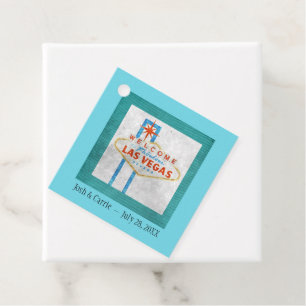 Retro Vegas Sign Grunge Style  Favor Tags