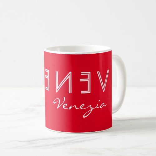 Retro Venezia Veneto Mirror_Writing Happy Face Coffee Mug