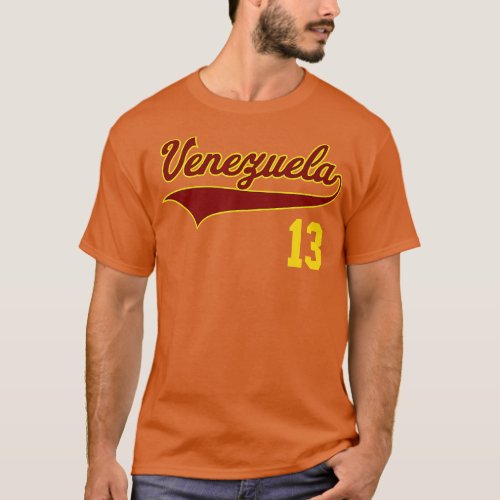 Retro Venezuela Baseball Vinotinto Beisbol 13 T_Shirt