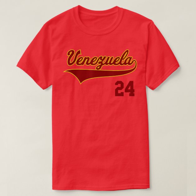 Retro Venezuela Baseball Vinotinto Beisbol 24 T-Shirt | Zazzle