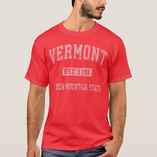 Retro Vermont Vintage Athletic Sports Designee vin T-Shirt