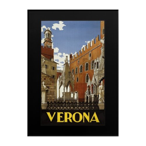 Retro Verona Travel Poster Acrylic Print