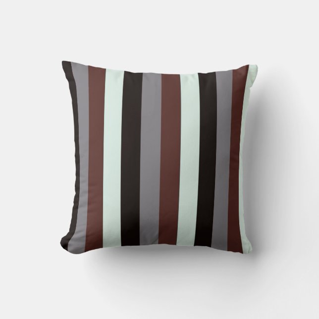 Retro Vertical striped abstract Throw Pillow (Front)