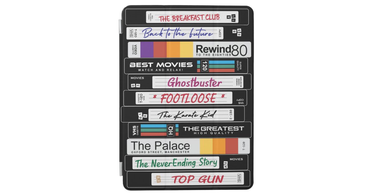 Retro VHS 80's Movies iPad Air Cover | Zazzle