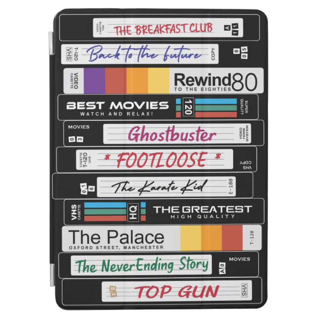 Retro VHS 80's Movies iPad Air Cover | Zazzle