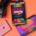 Retro VHS Initial Name Letter Monogram Luggage Tag<br><div class="desc">Personalized Monogram Luggage Tag in a Cool Retro 80's Inspired Design.</div>