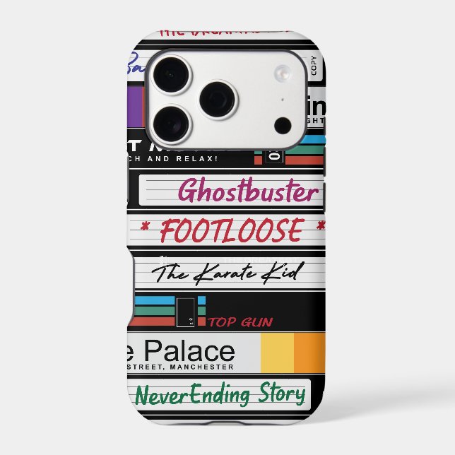Retro VHS Movie Design Case-Mate iPhone Case (Back)