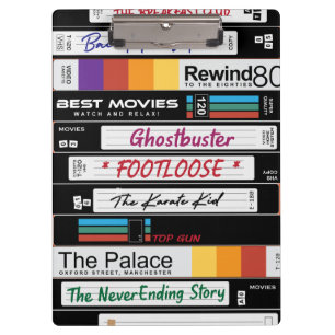 Retro VHS Movie Design Clipboard