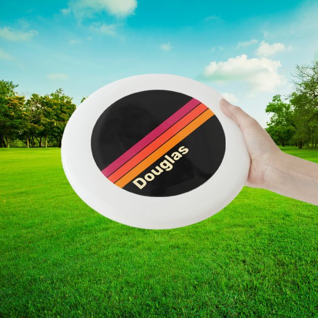 Retro VHS Stripes with Name Wham-O Frisbee (Creator Uploaded)