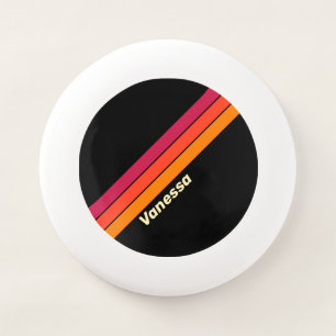 Retro VHS Stripes with Name Wham-O Frisbee