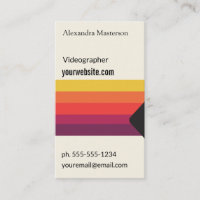 Retro VHS Video Tape for Videographers, Filmmakers Business Card