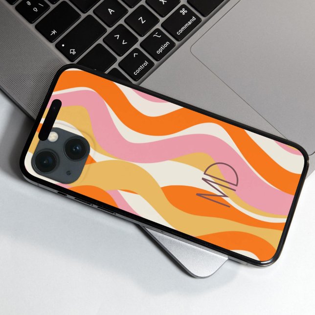 Retro Vibe 60s Pinks Orange Abstract Case-Mate iPhone Case (Creator Uploaded)