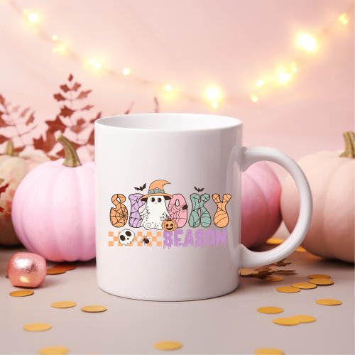 Retro Vibe Halloween Fun Quote Spooky Season Coffee Mug