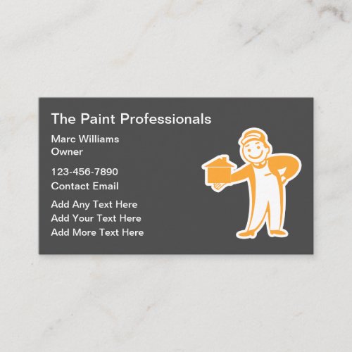 Retro Vibe Painting Contractor Business Cards