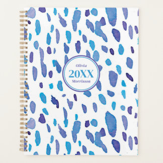 Retro Vibe Purple & Blue Pattern Planner