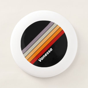 Retro Vibe Rainbow Striped with Name Wham-O Frisbee