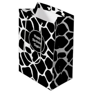 Retro Vibe Rustic Cow Hide Animal Print Pattern Medium Gift Bag