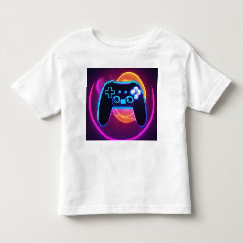 Retro Vibes Abstract Joystick Toddler T_shirt