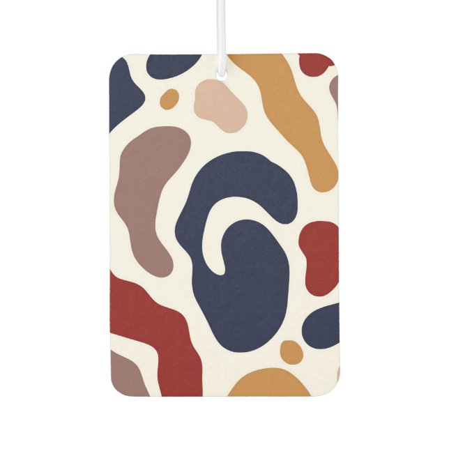 Retro Vibes - Colorful Abstract Patterns Air Freshener (Front)