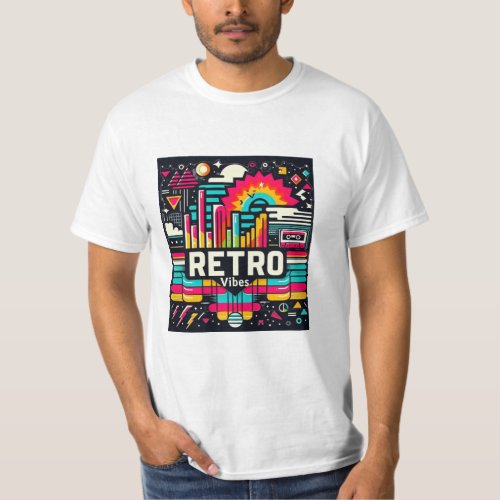 retro vibes  colorful T_Shirt