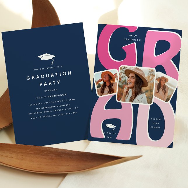 Retro Vibes for a Timeless Celebration! Graduation Invitation (Creator Uploaded)