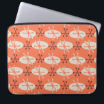 Retro Vibes: Geometric Burst Pattern Laptop Sleeve<br><div class="desc">Retro abstract oval and star burst Vintage seamless pattern background. Mid century decor in brown and orange. Geometric design. Minimal fifties style all over print for modern revival concept. Retro Abstract Revival: Brown & Orange Geometric Magic! Revive the mid-century modern style with a retro abstract oval and starburst seamless pattern....</div>