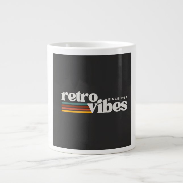 retro vibes  giant coffee mug (Front)